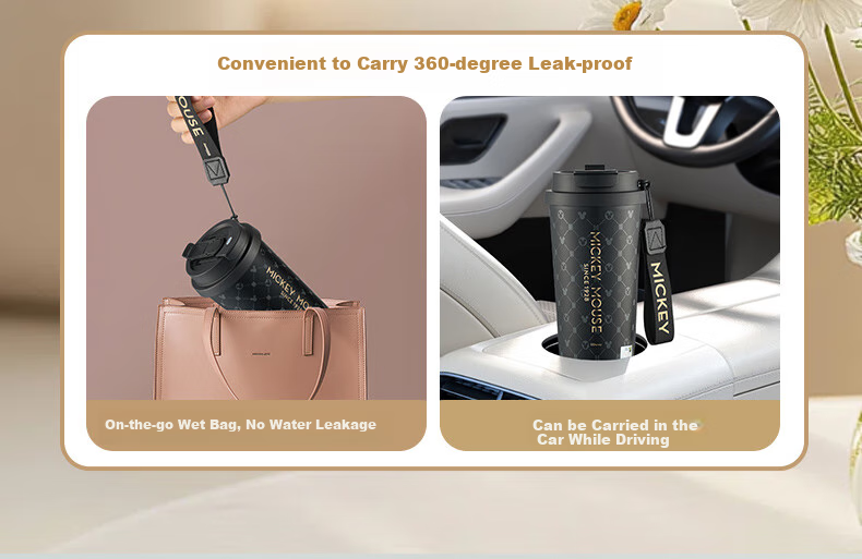 Disney Insulated Mug, Large Capacity Coffee Cup, Portable Travel Cup, 316 Food-Grade Stainless Steel Gift, 500ml 8