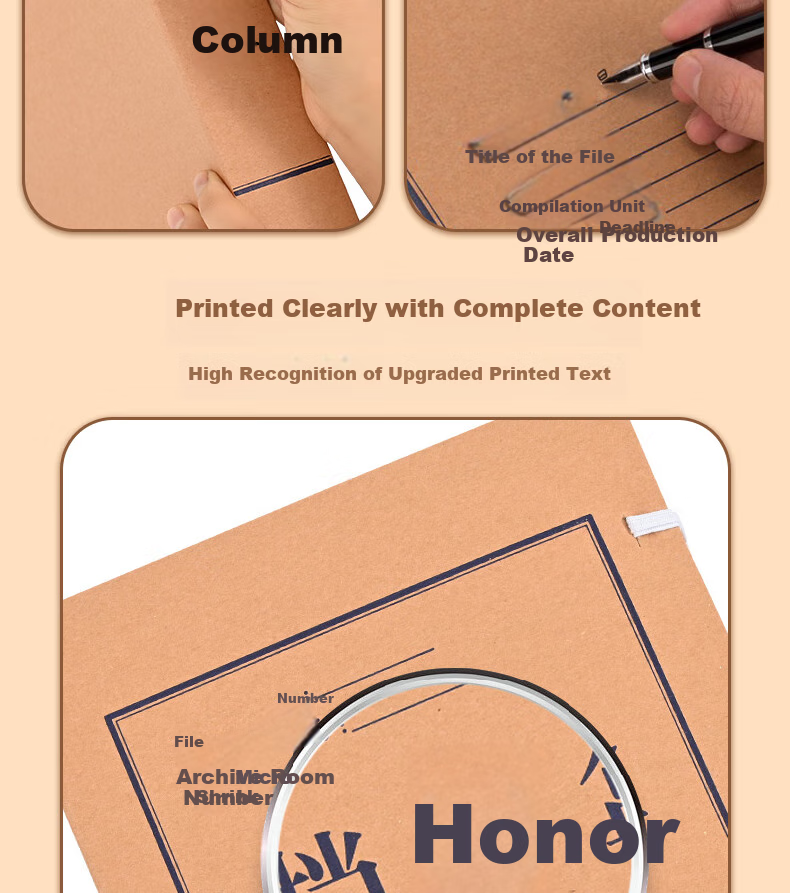 Taidang File Box, A4 Standard Mixed Paddle Kraft Paper Document Box, Domestically Produced, 500g, Side Width 40mm, Economical Type [10 Pieces] TA01011 4