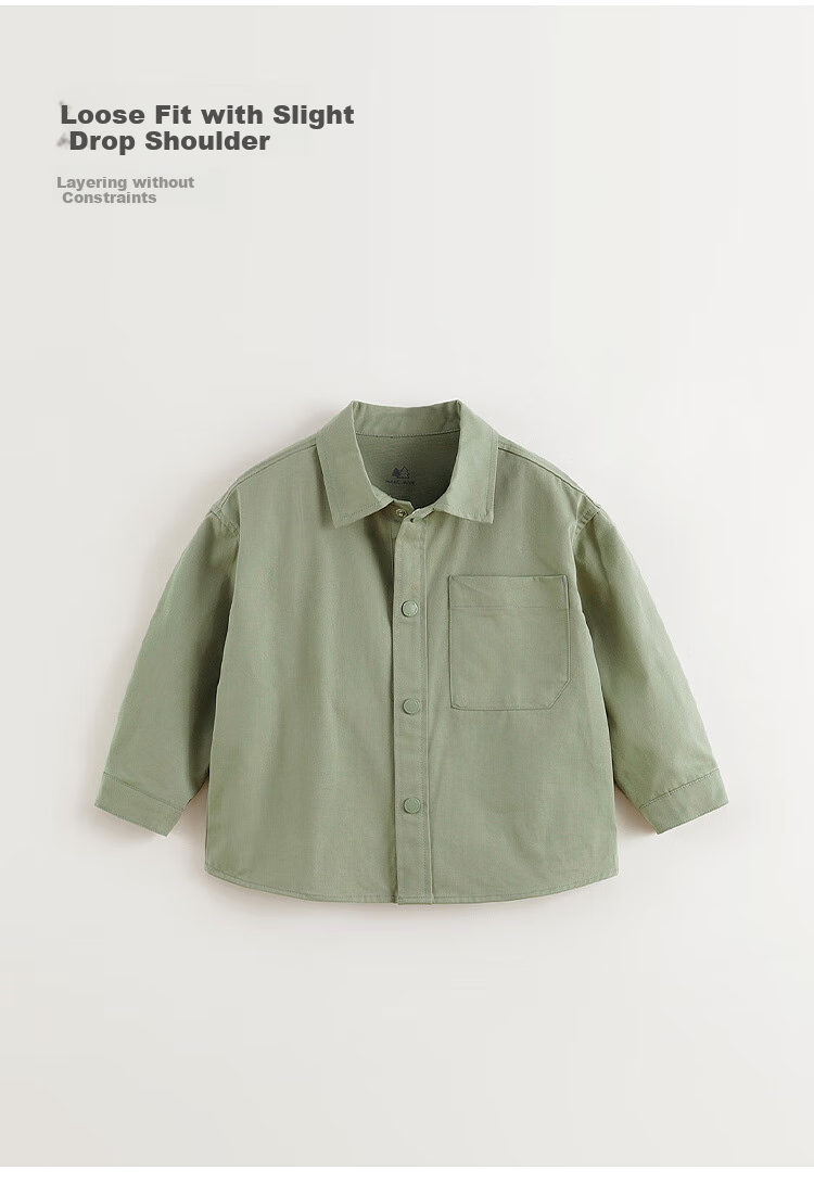 MARC&JANIE Boys' Urban Outdoor Collared Shirt, Children's Pure Cotton Shirt, Spring 2025 Collection, 250102 2