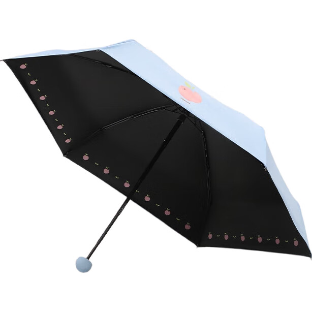 Складной зонт Tiantang UV Protection Umbrella, пятикратный, компактный, портативный, складной и прочный, подходит для солнечных и дождливых дней, для женщин, серый и синий
