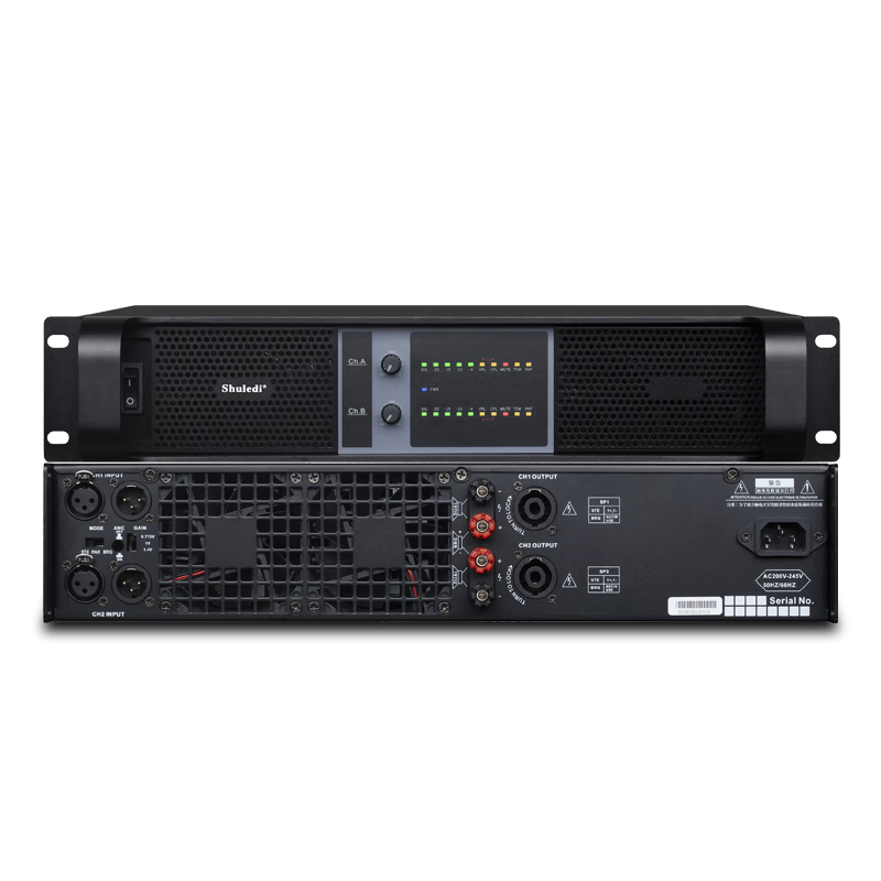 Shuledi HD-3600 Pure Power Amplifier Domestic High-Power Dual Channel Amplifier Conference Room Home Theater Stage Performance KTV Dedicated (300W*2)