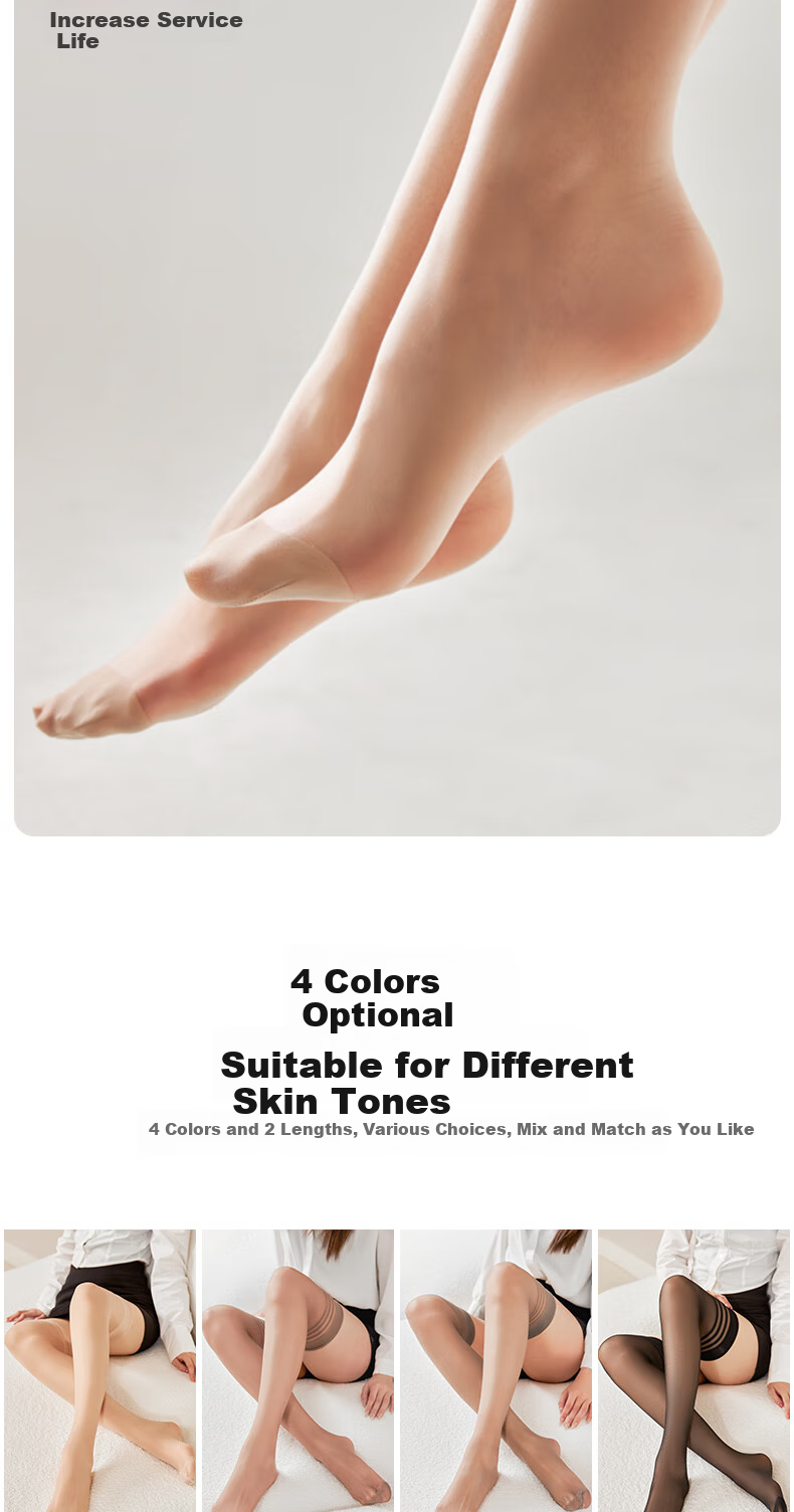 BONAS 6-Pair Pack Mid-Calf Socks, Ultra-Thin Summer Short Socks, Micro-Compression Stockings, Invisible Sexy JK Socks in White 8