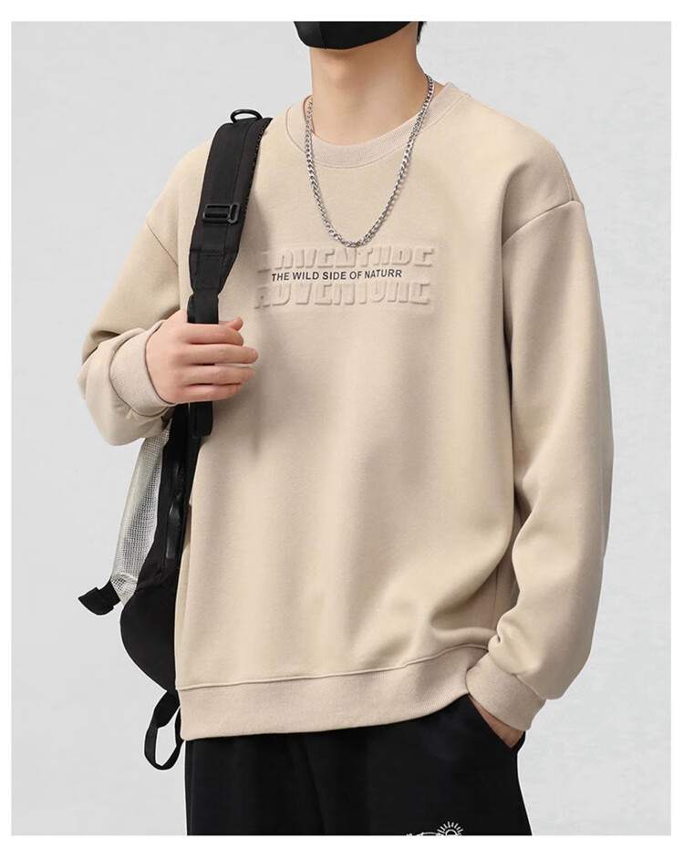 JEEP SPIRIT Men's Sweatshirt, Long Sleeve T-Shirt, Men's Jacket, Autumn And Winter Menswear, American Trendy Base Layer, Casual Top 8