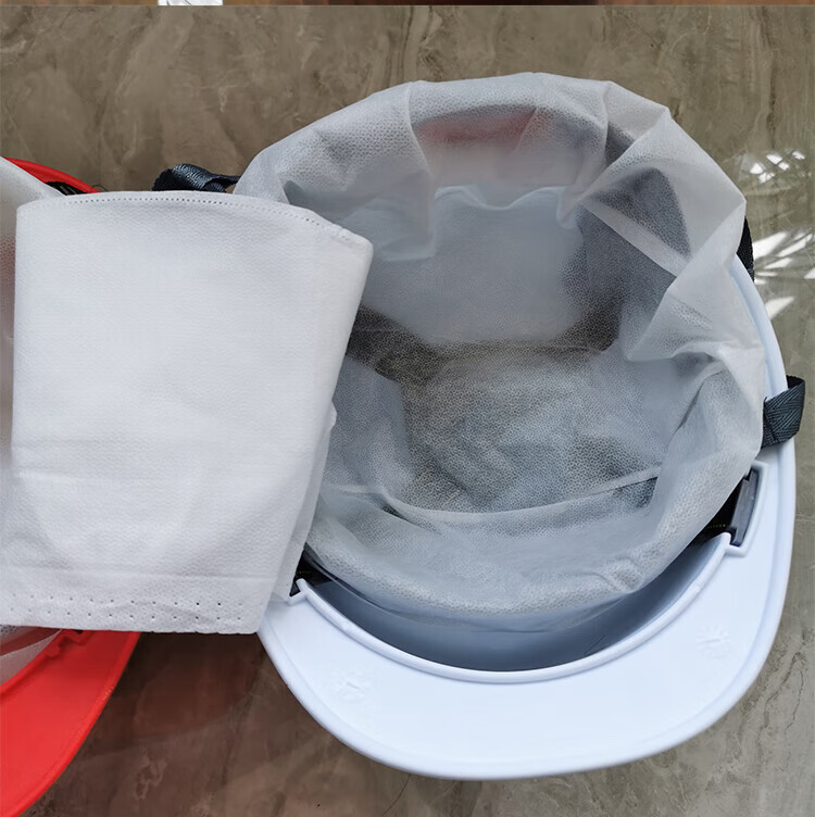 Huipute Safety Helmet Liner Disposable Summer Sweat-Absorbing Breathable Helmet Padding Construction Work Safety Helmet Liner White Non-Woven 100pcs [Sweat-Absorbing Breathable] 14