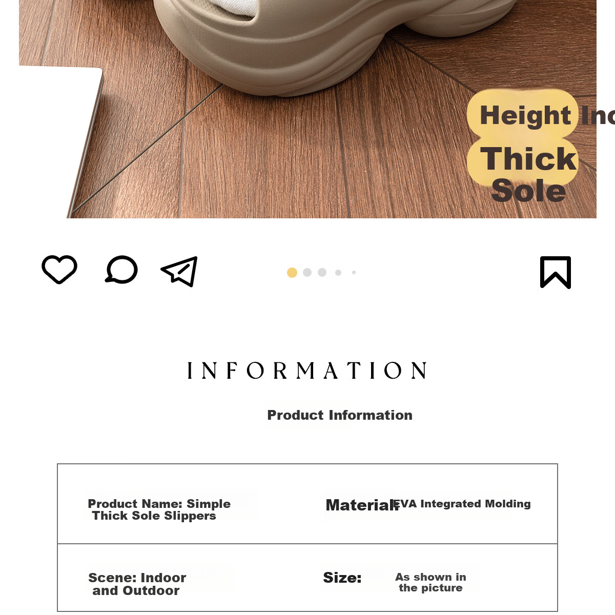 TZLDN Thick-Soled Heightening Heel Slippers for Women, Outdoor Wear, 2026 Summer New Style, High Aesthetic EVA Squishy Feeling Women's Sandals 2