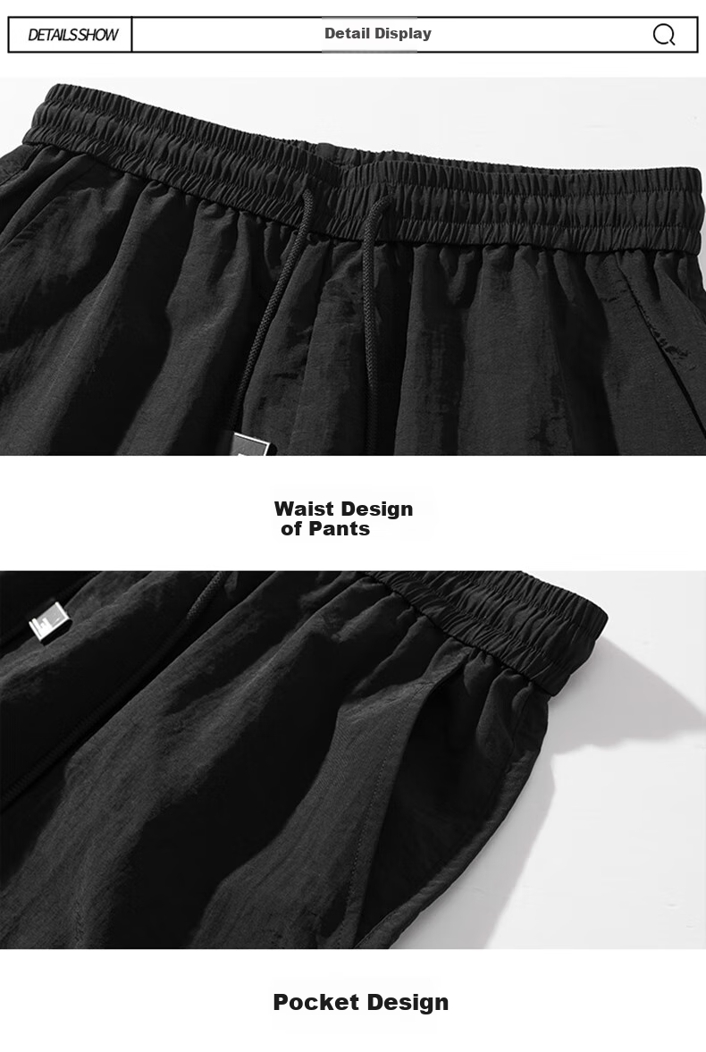 Jeanswest Men's Shorts, Summer Lightweight Loose-Fitting Cool Casual Five-Point Pants, Trendy Youth Sports Quick-Dry Straight Beach Shorts for Me 10