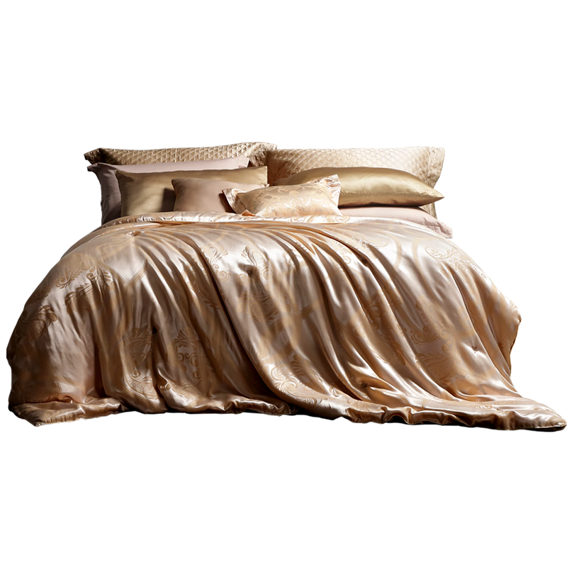 FUANNA 100% Pure Mulberry Silk Comforter for Wedding Celebration, Winter Quilt, Approximately 5.9 Lbs, 203*229cm