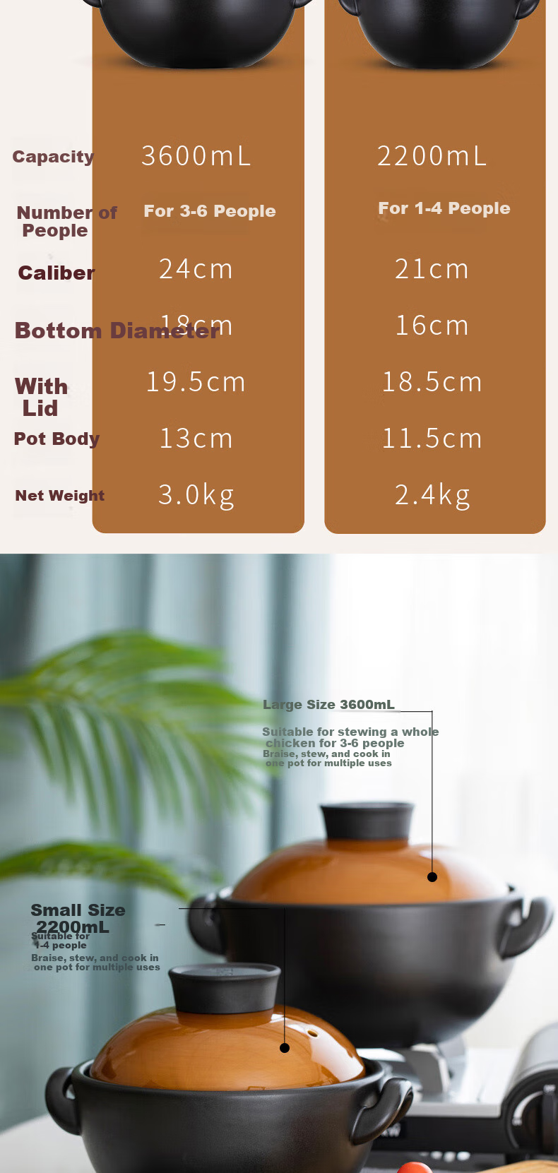 Nihuojiang Ceramic Open Flame Dry-Burning Pot, 2.2L Wide-Mouth Clay Pot for Rice, Health-Preserving Casserole, Stew Pot, Cooking Pot, Lotus Sister's Style 10