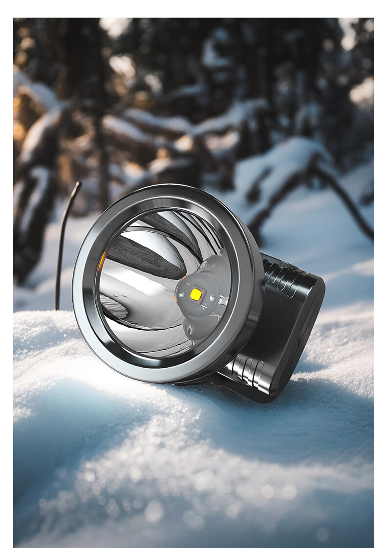 LEM Headlamp High Brightness Large Reflector Rechargeable Long Battery Life Sea Hunting Flood Control Construction Site Mining Head Torch 13