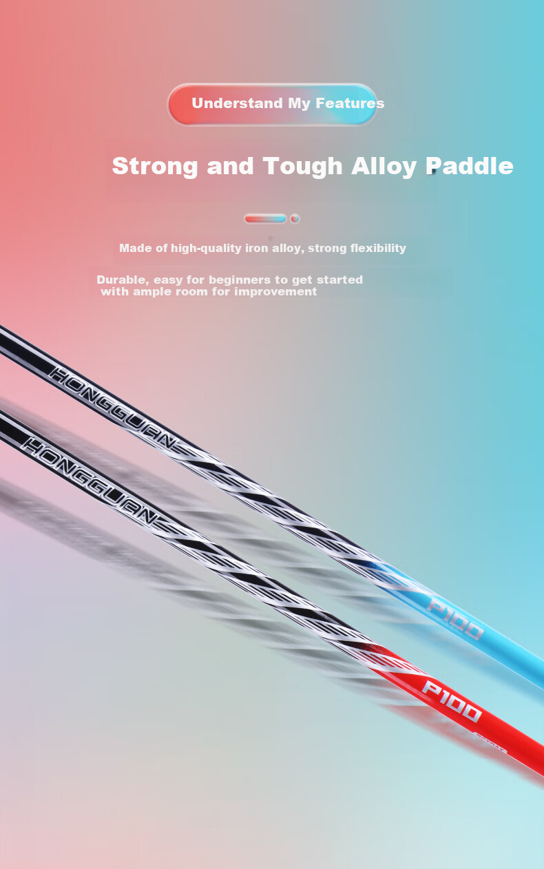 DHS Badminton Racket Set for Training And Competition, Ultra-Light And Durable, Adult And Student Use, Anti-Wear Racket P100 with 3 Shuttlecocks Included 4