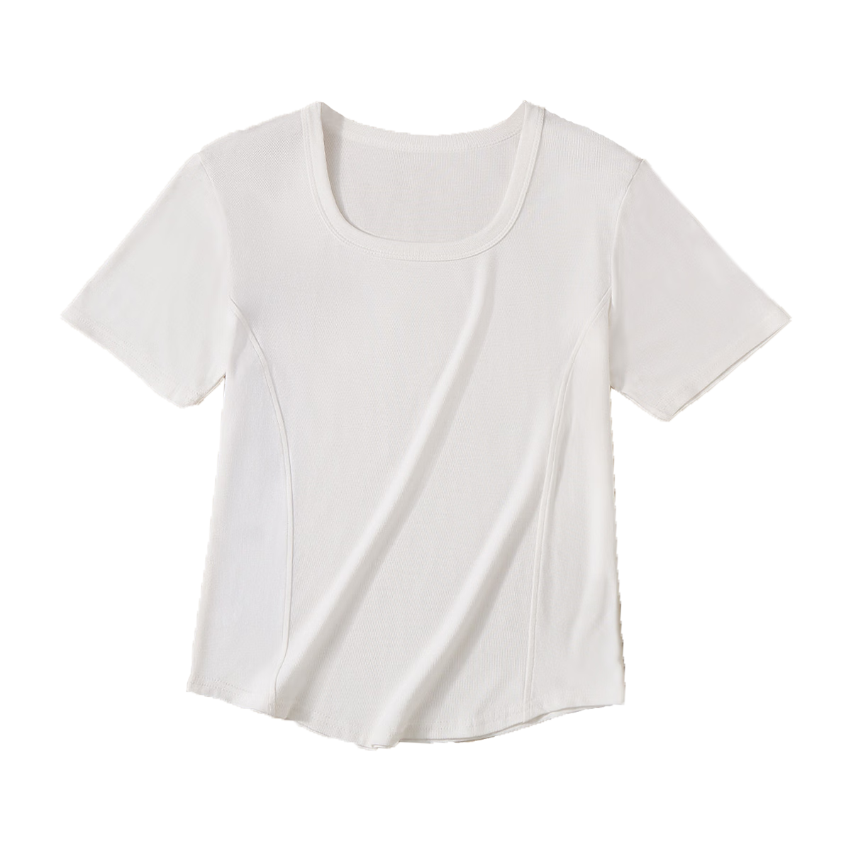 Yiershuang Women's Short Sleeve T-Shirt Summer Thin Soft Comfortable Slim Fit Round Neck Top