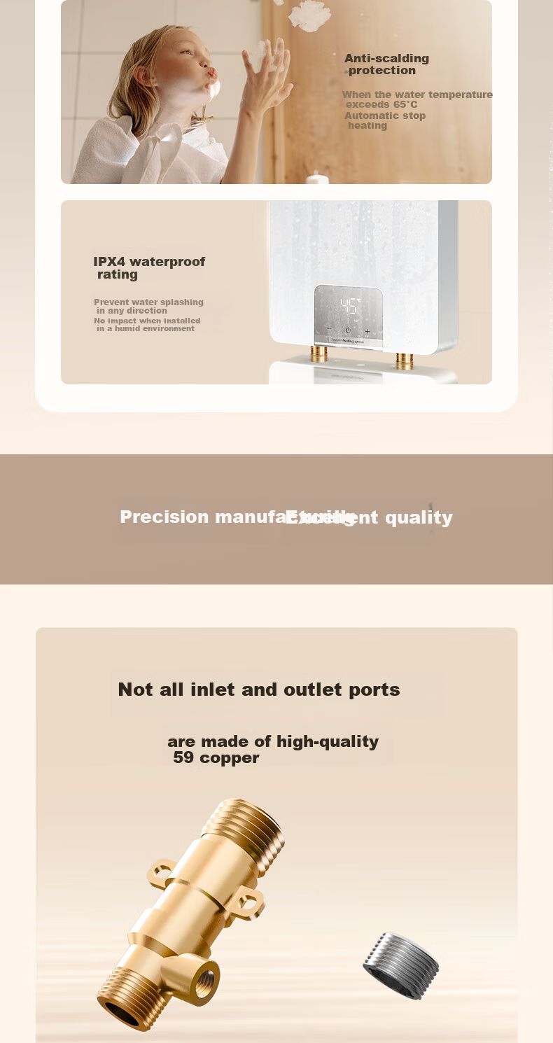 PHILIPS Instant Electric Water Heater Installation Service, 7000W Intelligent Rapid Heating, Stepless Frequency Conversion without Storage Tank, Subsidy 15%, Separate Water And Electricity AWH2408/93(70DA) 13