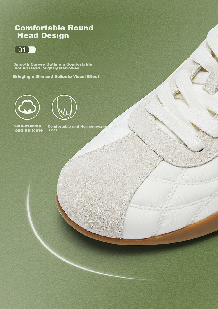Le Saunda Sweetheart Princess Casual Sports Training Shoes for Women 6M16802, Almond White + Gray, BOK 37 4