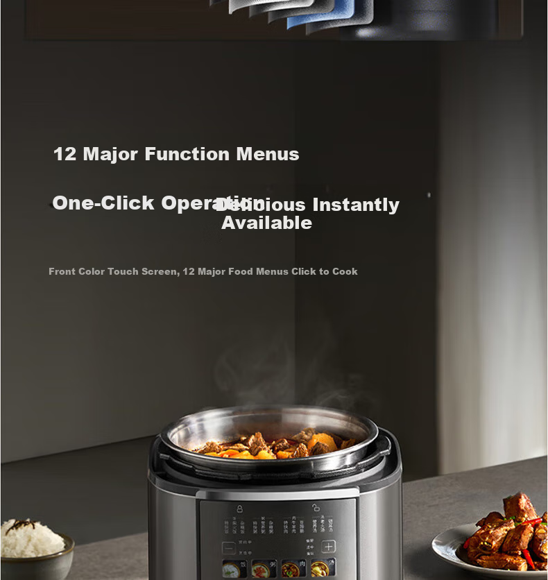 Joyoung Home 5L Electric Pressure Cooker with Dual Inner Pot, Non-Coated 316L Inner Pot, Programmable Timer Rice Cooker Y-50H160 23
