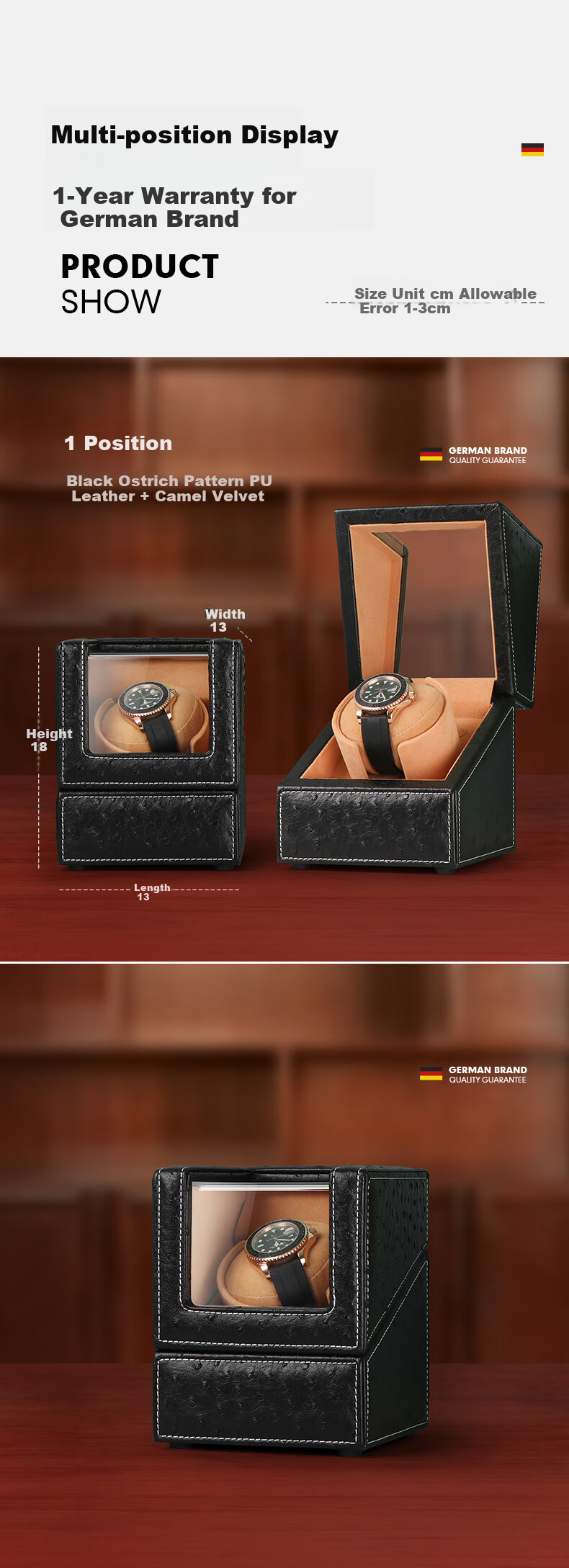 DrikLux Watch Winder, Automatic Mechanical Watch Shaker, Home Use Quiet Anti-Magnetic Watch Storage Box, Gift for Husband Or Boyfriend 7