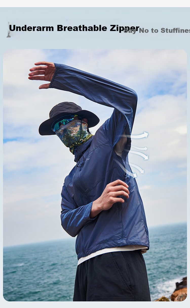 Pioneer Camp Turtle Sun Protection Jacket for Men, Summer Lightweight Sun-Protective Clothing, Outdoor Water-Repellent UV-Resistant Skin Coat, Loose-Fitting Outerwear 5