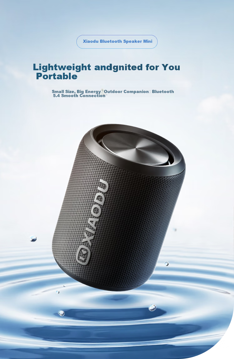 Xiaodu Bluetooth Speaker, Mini Lightweight Portable Bluetooth Speaker, Pengpai Sound Wave Acoustic Mini Cannon, Outdoor Dustproof Waterproof Camping, Ultra-Long Battery Life 1