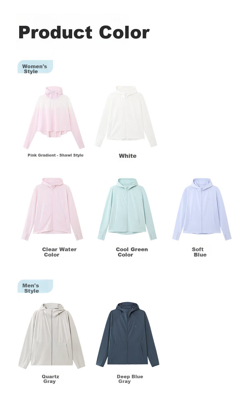 PurCotton Sun Protection Jacket [Knitted Breathable Cool-Feeling] Men's And Women's Sun Protection Clothing Couple Outerwear 25