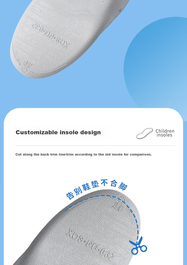 FOOTOPPO Children's Flat Foot Insoles, Arch Support Insoles, Functional Orthotic Insoles for Flat Feet, Bow Legs, And Overpronatio 11