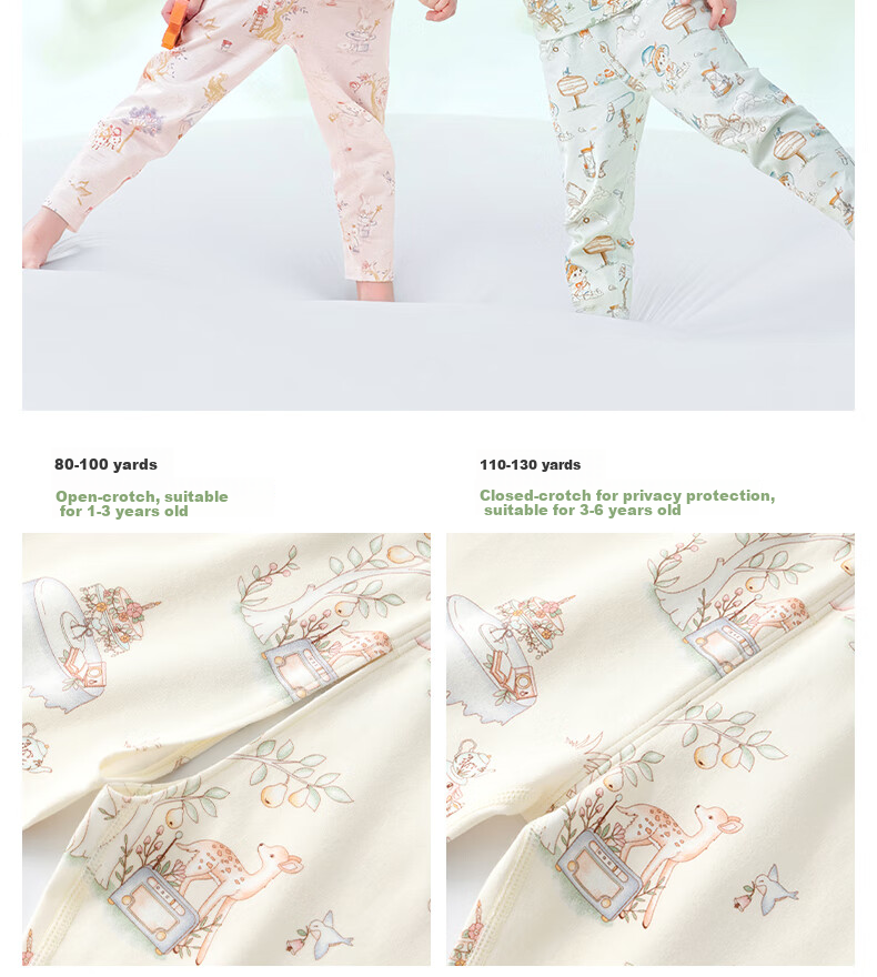 Beitaisi Children's Home Wear Set, Spring And Autumn Stylish New Design, Baby Pajamas, Pure Cotton Clothes, Class A Seamless, for Boys And Girls 18