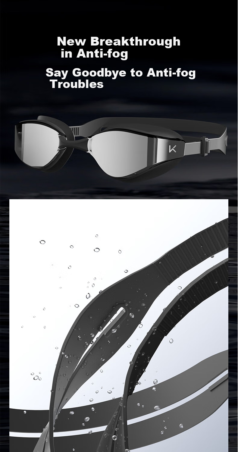 Keep Swimming Goggles HD Anti-Fog Waterproof Unisex Racing Prescription Coated Professional Gear Flowing Purple Coated 8