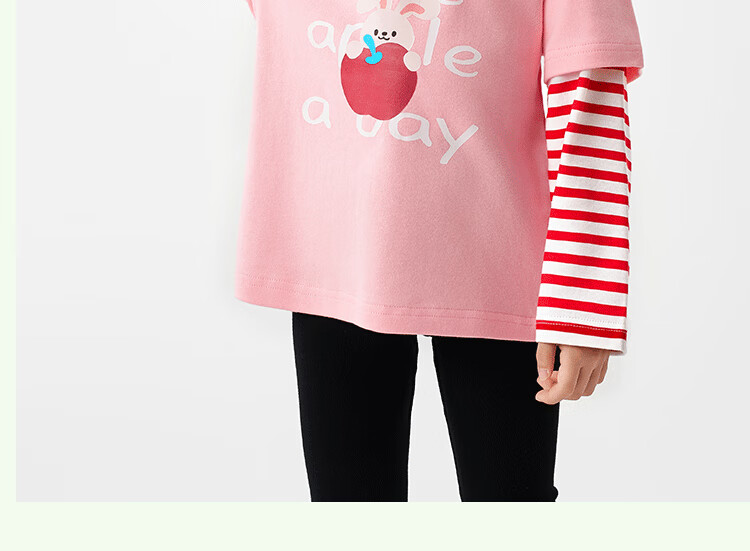 Badibadi Spring and Autumn Pure Cotton Baby Toddler Children's Long Sleeve T-Shirt Fake Two-Piece Versatile Base Shirt Black and Red Three Little Dogs Size 90 6