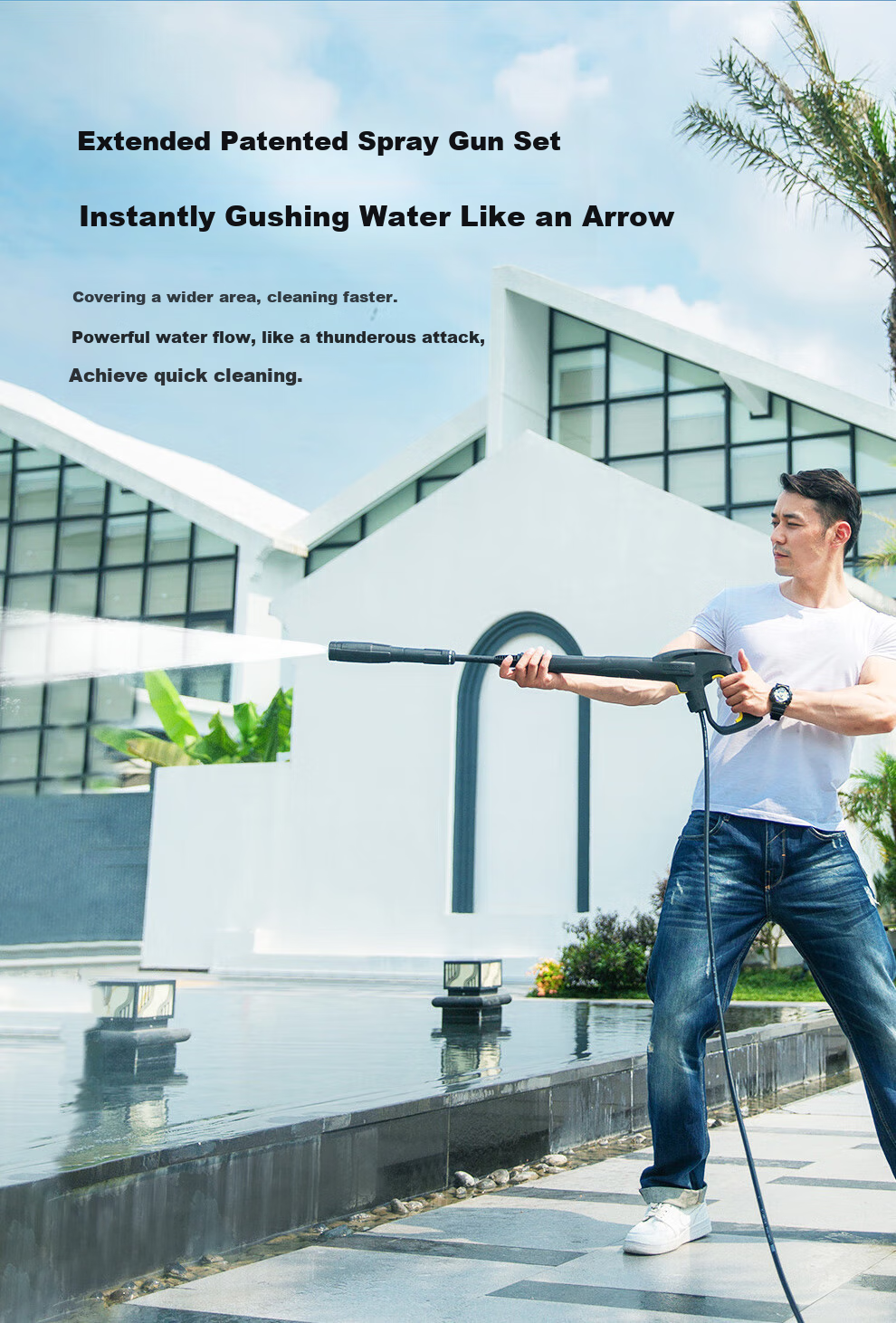 KARCHER German High-Pressure Car Washer, Household Car Washing Water Gun, High-Pressure Water Gun for Cleaning Courtyard, K4 Upgraded Version K4 PPC 14