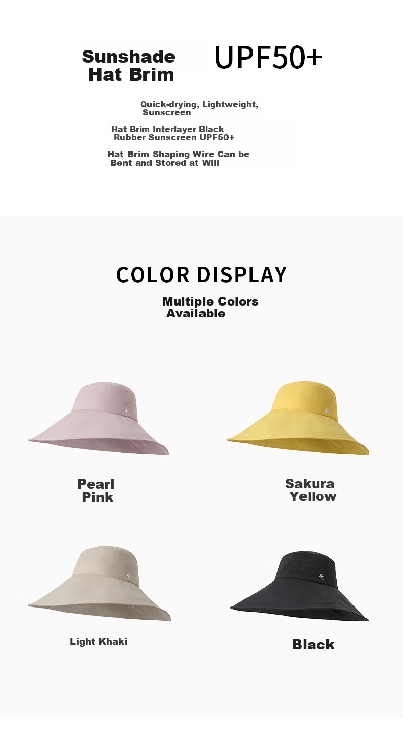 Kenmont Fisherman Hat for Women, Spring And Summer Simple Lightweight Black Gel Sun Protection Hat with Wide Brim, Full Face Sunshade Hat, Breathable Face-Slimming Effect 6159 2