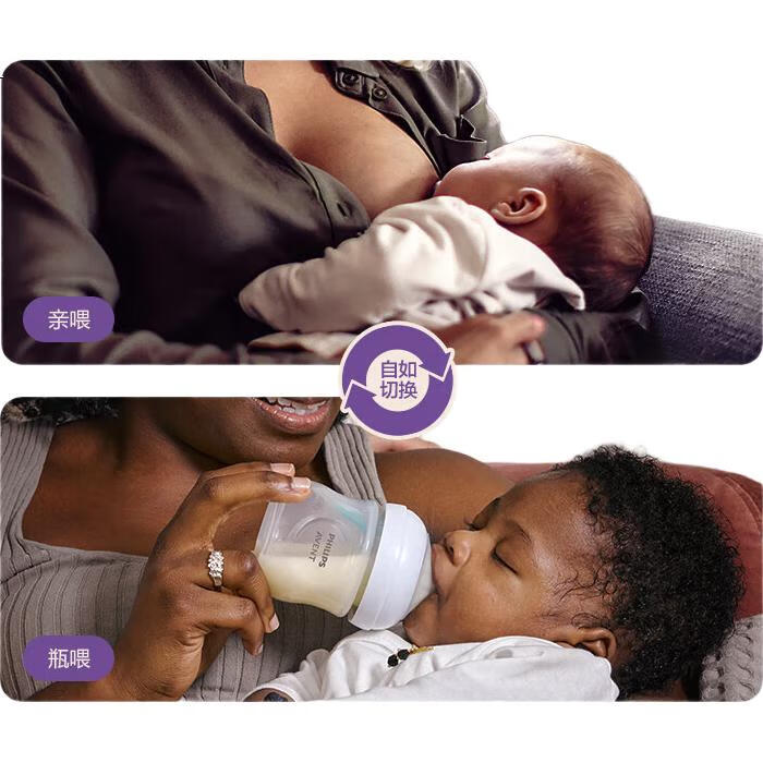 Бутылочка AVENT Philips AVENT Wide-Neck Natural Soft Nipple для новорожденных и младенцев, 3-6 месяцев, импортная пара