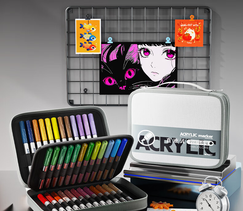M&G 36-Color Acrylic Marker Pens Set with Direct Ink Bag, Children's Student Drawing and Graffiti Markers, Hand-Painted Coloring Pens, Back-to-School Gift APMT80J5 22