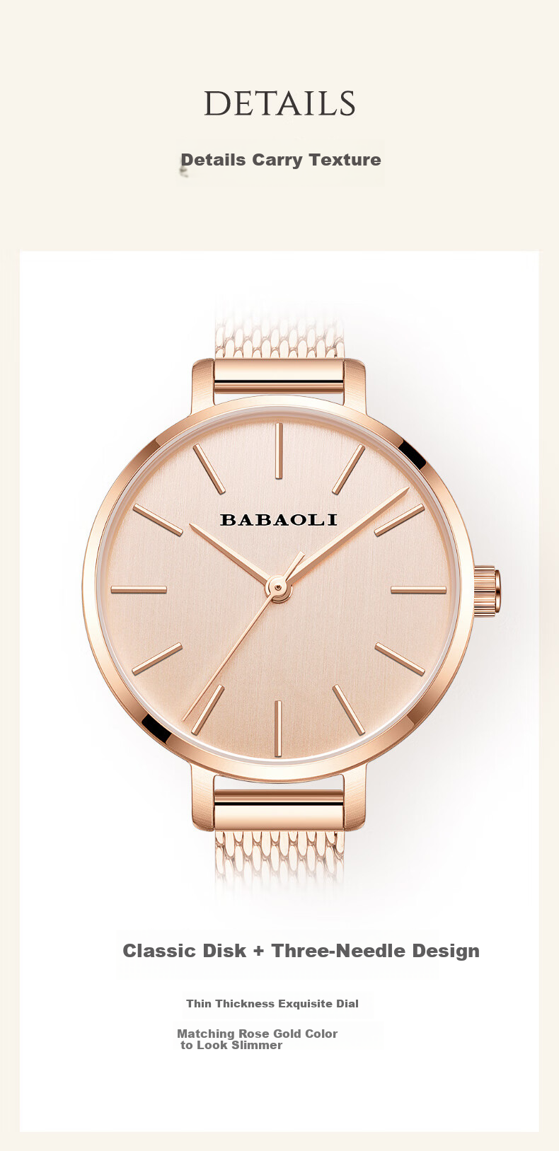 Babaoli Brand Women's Watch, Elegant And Luxurious Niche High-End Ladies' Timepiece, 2026 New Style, Top Ten Birthday Gift, Practical 8