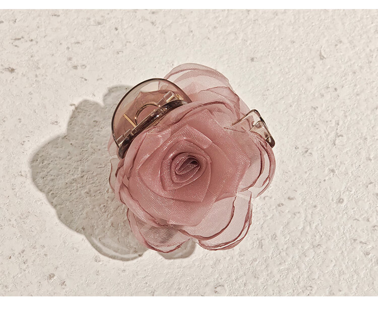 CHIMERA Double-Sided Flower Half-Up Medium Hair Claw Clip for Women Lightweight Shark Jaw Hair Clip Birthday Gift 8