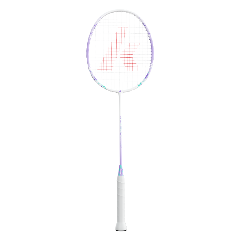 Chuanqi Badminton Racket Set, Entry-Level Training, Durable Double Rackets, Bow Arrow Blade White And Purple (Pre-Strung)