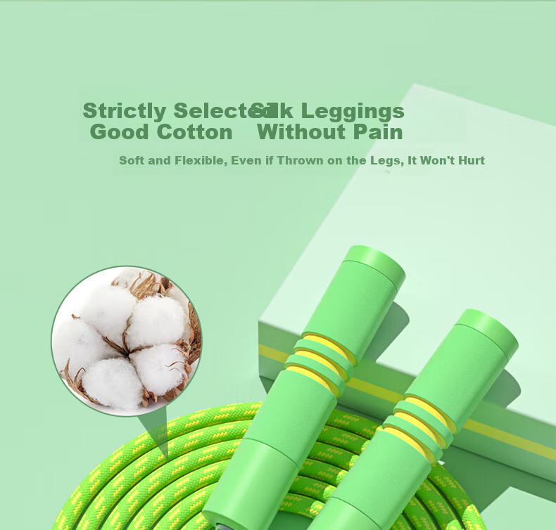 Oufanda Jump Rope for Children, Primary And Secondary School Students, Kindergarten Exam Speed Training Exercise, Sports Sand-Specific Non-Tangling Cotton Rope 4