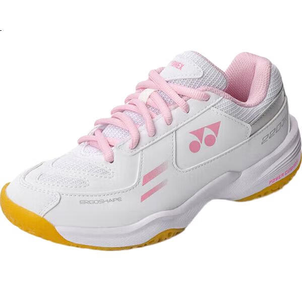 Кроссовки для бадминтона YONEX SHB220JRCR, детские, белые с розовым, размер 35