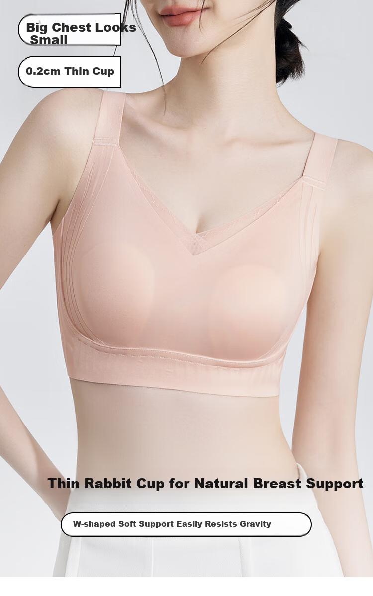 Ordifen Large Bust Minimizer Seamless Push-Up Bra for Women, Lift And Support, Prevent Sagging, Side Support, Plus Size Rabbit Ear Bra 1