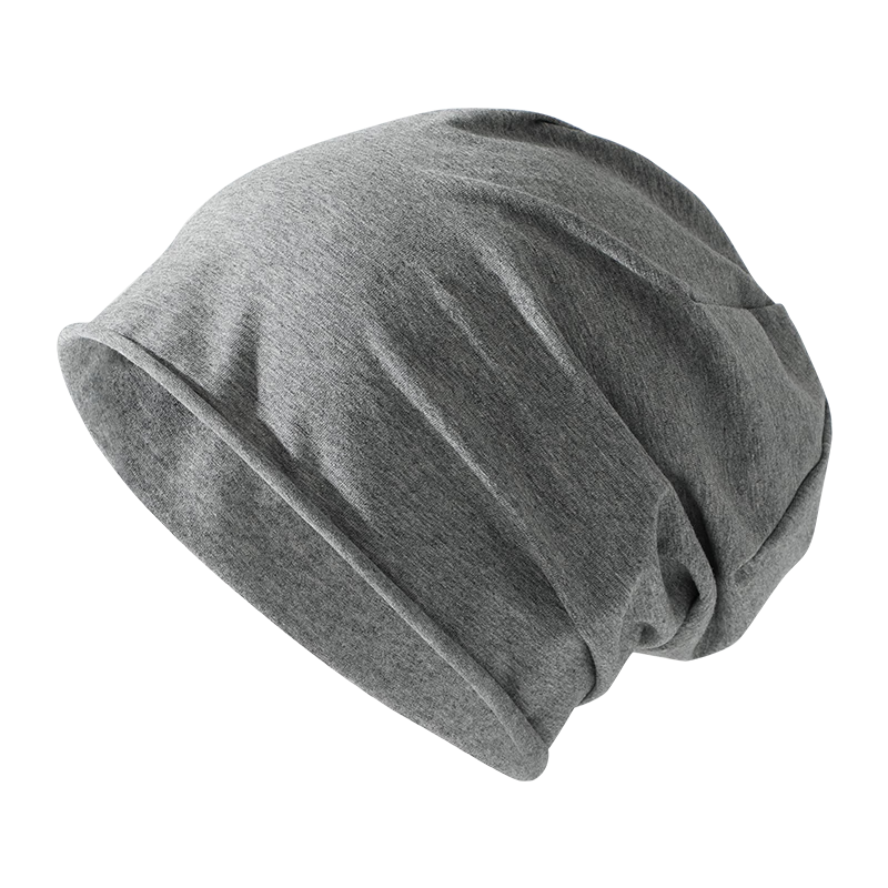 Nanjiren Men's Sleep Cap, Thin Hooded Cap, Barehead Cap, Air Conditioning Cap, Sleep Hat, Maternity Cap, Slouchy Hat, Light Gray