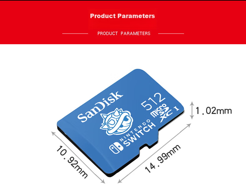 Sandisk 512GB TF (MicroSD) Memory Card, U3 4K HD Video, Gaming Storage Card, Read Speed 100MB/s, Nintendo Switch Authorized 8