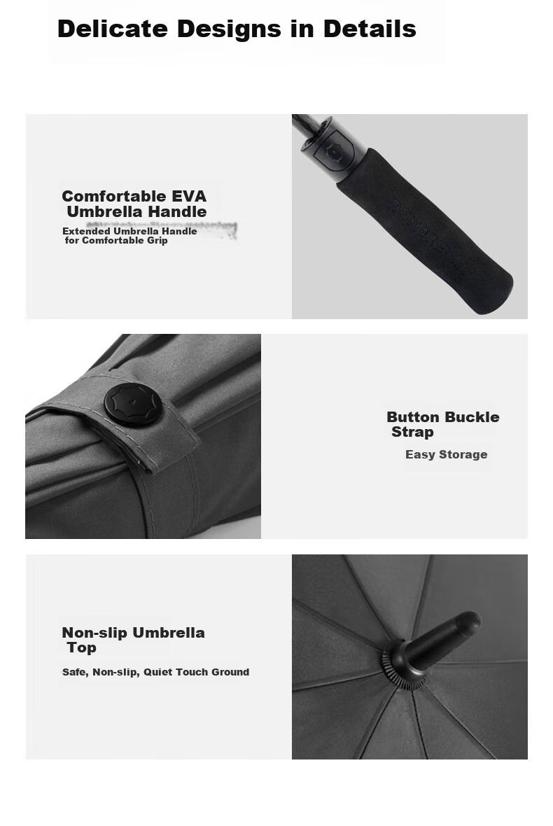 Riquanshi Long-Handle Umbrella, Large Size, Reinforced And Thickened, Durable, Windproof And Rainproof, Golf Umbrella, Straight Handle, Double-Person Black Umbrella for Me 10