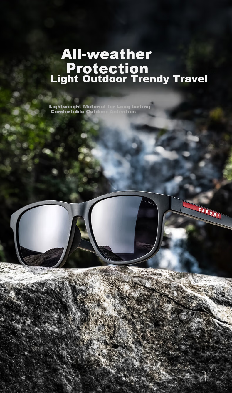 CAPONI Polarized Sunglasses for Men And Women, Driving Sunglasses, Hiking Running Sports Glasses, Protective Goggles, UV Protection, Sun Protectio 1