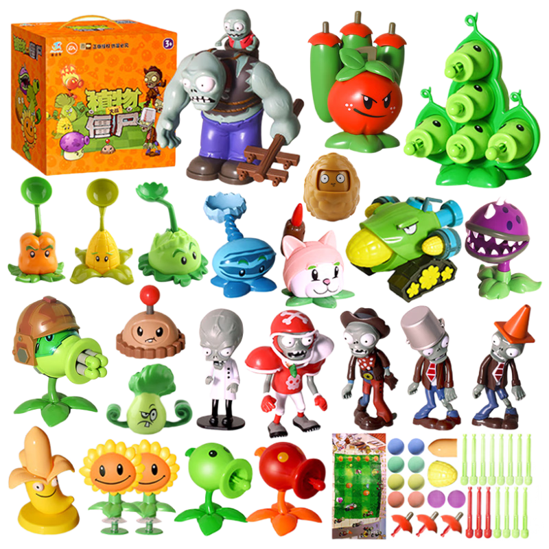 PLANTS VS ZOMBIES 2 Peashooter Full Set Launching Doll Toy for Boys Ages 6-10 Birthday Gift