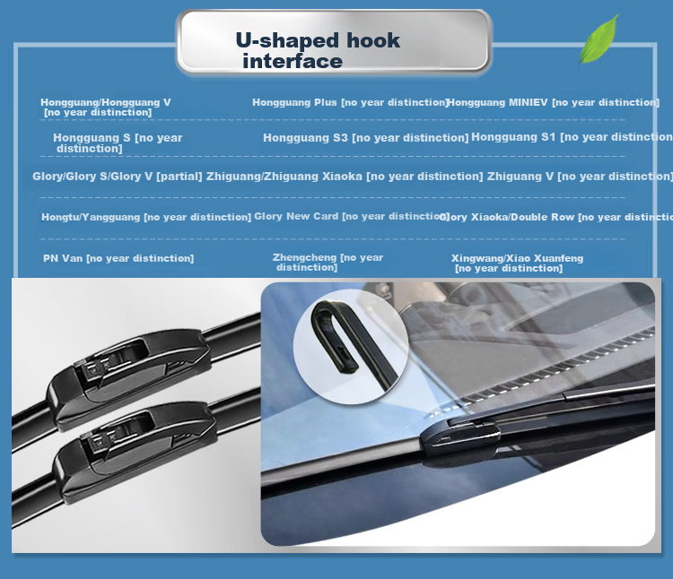 Aoye Windshield Wipers for Wuling Hongguang Plus (2019-2025 Models), Frameless Design, Original Size Front Wipers, 1 Pair, 23+18 Inches 10