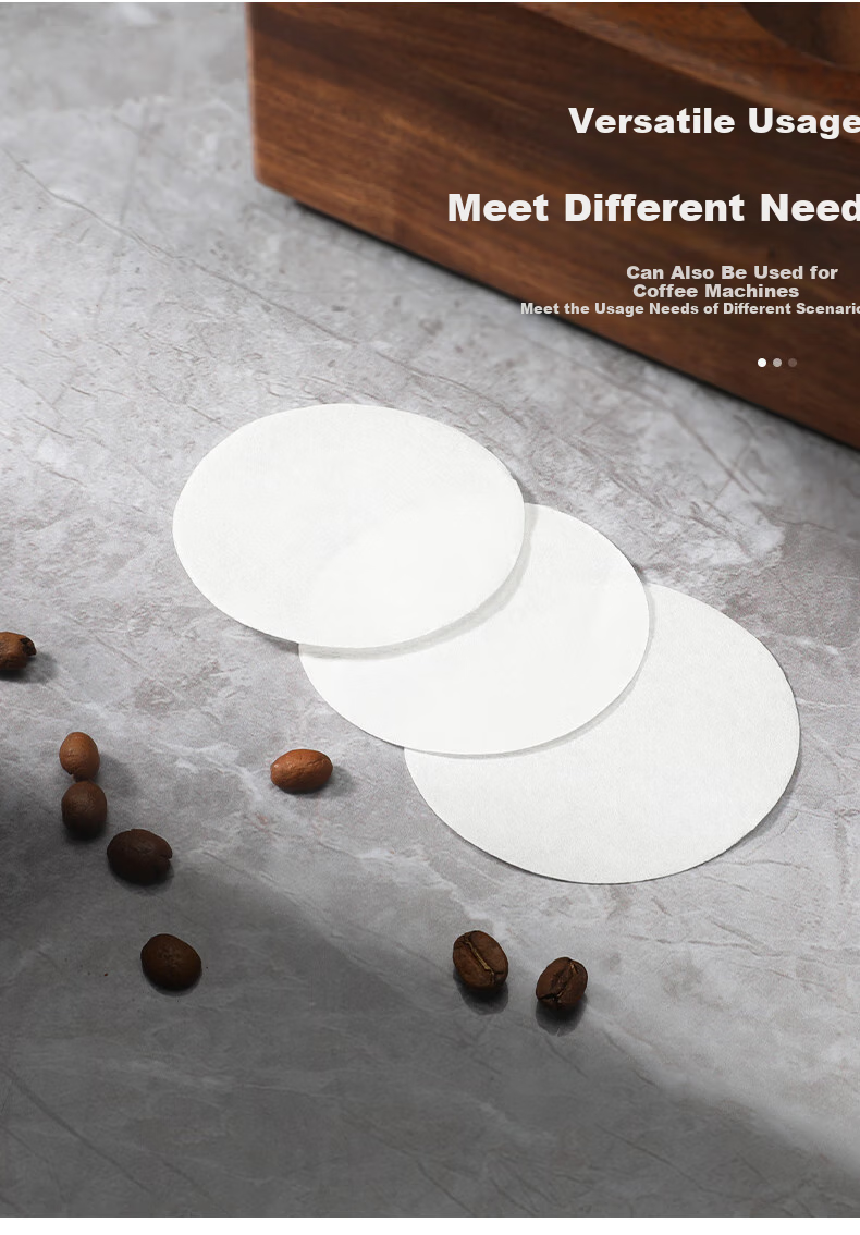 Mongdio Coffee Filter Paper, Moka Pot Filter Paper, Italian Espresso Machine Handle Round Powder Bowl Filter Paper, 60mm, 100 Sheets 5