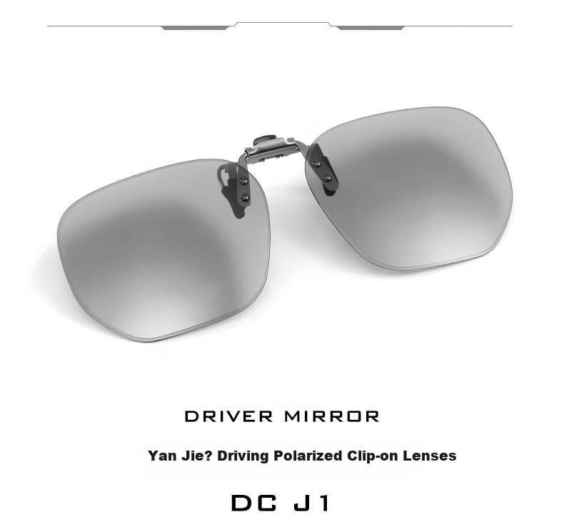 Bertha Gradient Color Driving Clip-On Sunglasses for Men, Nearsighted, Day And Night Use, Specialized for Driving, Sun Protection, Myopia Glasses Adapter 46