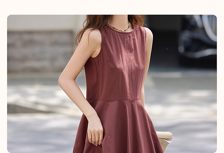Demna【Cloud Oxygen Cotton Air Skirt】Summer Irregular Design Round Neck Sleeveless Elegant Women's Bud Dress 2