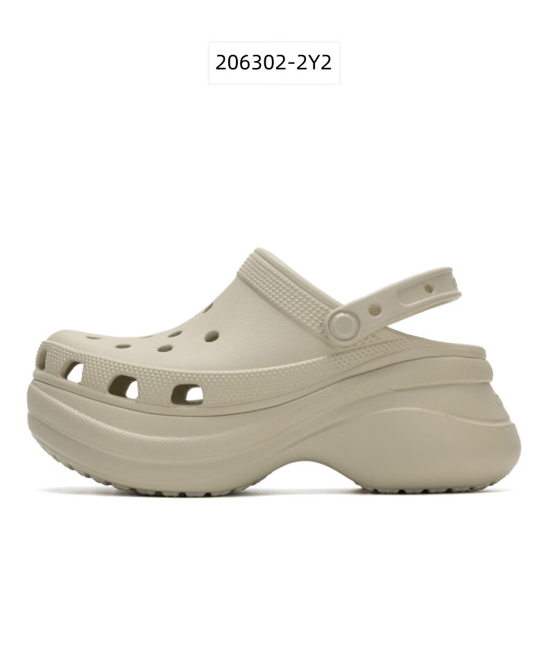 CROCS Women's Retro Small Whale Perforated Shoes, Casual Outdoor Wear, Thick-Soled Closed-Toe Sandals, 206302-2Y2, Size 39-40 6