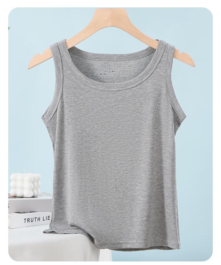 Yiershuang Women's Camisole, Suitable for Outer Wear, Ribbed Base Layer, Beautiful Back Design, Slimming Fit, Inner Or Outer Wear, Elegant Spaghetti Strap Top 1