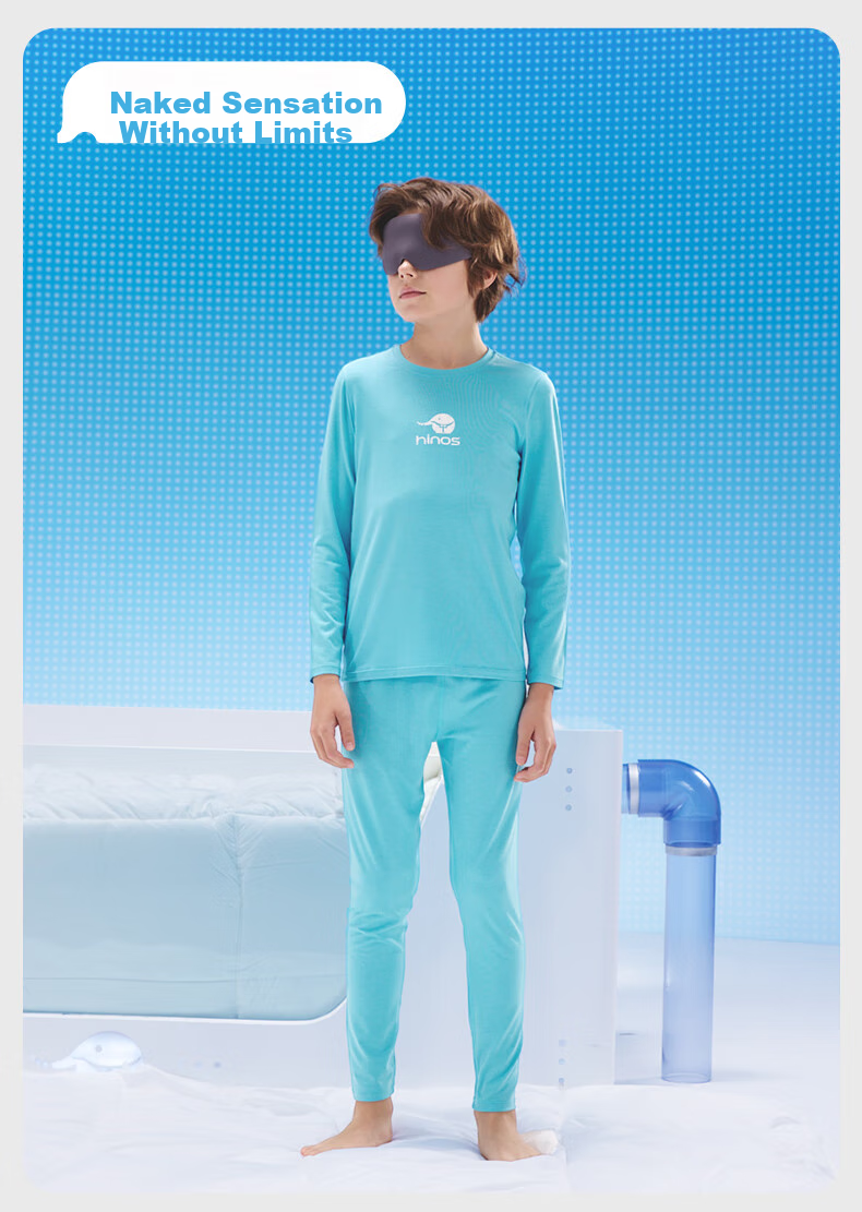Hinos Children's Quick-Dry Sweat-Wicking Undershirt And Loungewear Set, Honey Yellow Sweat-Wicking Set (Short Sleeve), Size 150 11