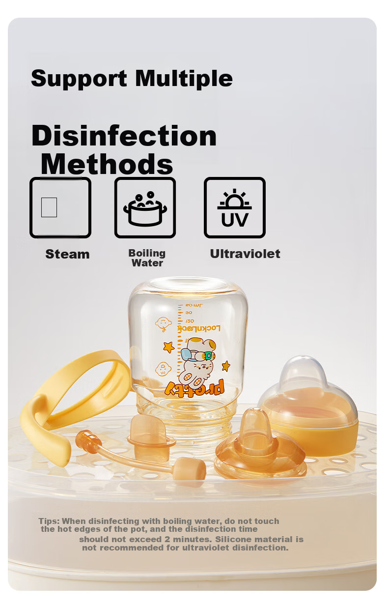 LOCK&LOCK Baby Sippy Cup for 6 Months And Above, PPSU with Scale, Straw Bottle for Drinking Water 11