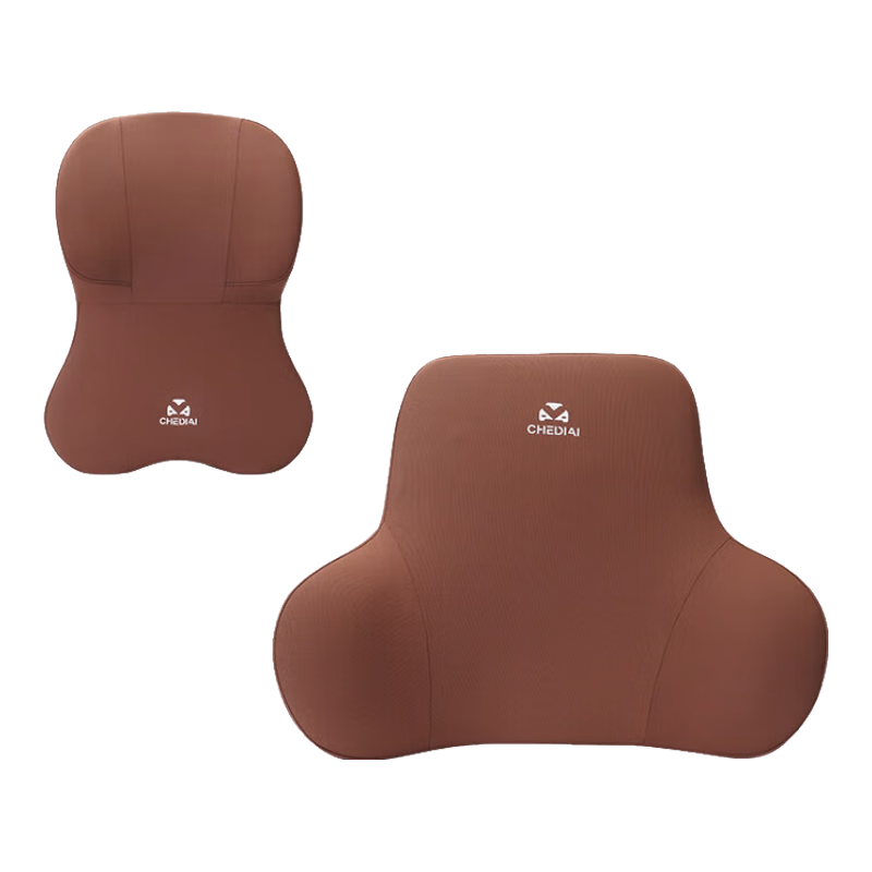 BIMLL Car Headrest And Lumbar Support, Aviation-Grade Automotive Seat Neck Pillow, Car Cushion, Backrest Pad, Extra Large And Thick